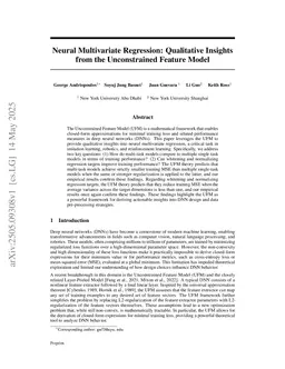 Neural Multivariate Regression: Qualitative Insights from the Unconstrained Feature Model