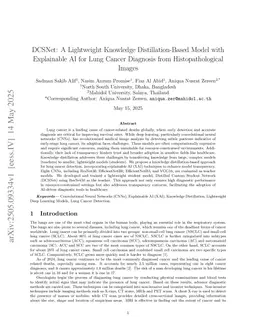 DCSNet: A Lightweight Knowledge Distillation-Based Model with Explainable AI for Lung Cancer Diagnosis from Histopathological Images