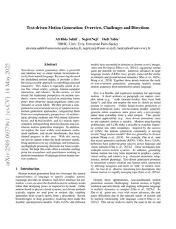 Text-driven Motion Generation: Overview, Challenges and Directions