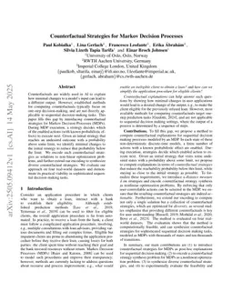 Counterfactual Strategies for Markov Decision Processes