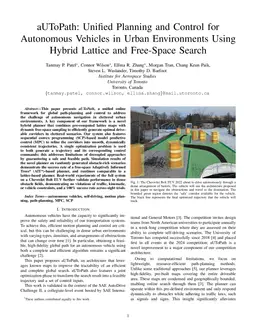 aUToPath: Unified Planning and Control for Autonomous Vehicles in Urban Environments Using Hybrid Lattice and Free-Space Search