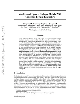 WavReward: Spoken Dialogue Models With Generalist Reward Evaluators