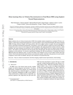 Meta-learning Slice-to-Volume Reconstruction in Fetal Brain MRI using Implicit Neural Representations