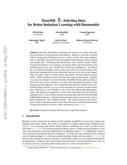 DataMIL: Selecting Data for Robot Imitation Learning with Datamodels