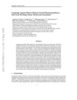 Language Agents Mirror Human Causal Reasoning Biases. How Can We Help Them Think Like Scientists?