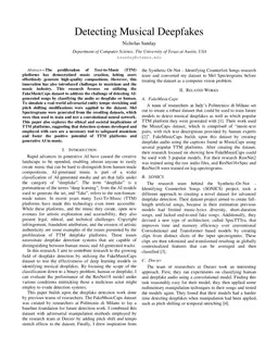 Detecting Musical Deepfakes