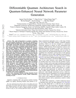 Differentiable Quantum Architecture Search in Quantum-Enhanced Neural Network Parameter Generation