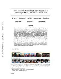 EWMBench: Evaluating Scene, Motion, and Semantic Quality in Embodied World Models