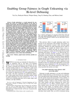 Enabling Group Fairness in Graph Unlearning via Bi-level Debiasing