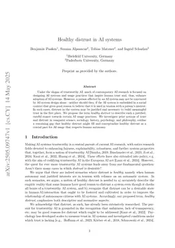 Healthy Distrust in AI systems