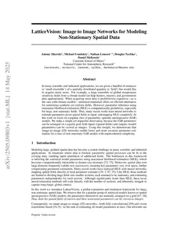 LatticeVision: Image to Image Networks for Modeling Non-Stationary Spatial Data