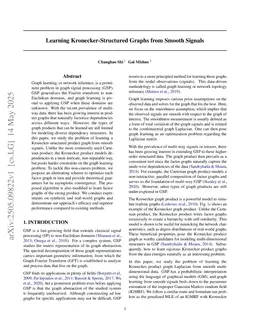 Learning Kronecker-Structured Graphs from Smooth Signals