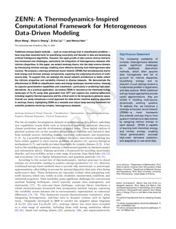 ZENN: A Thermodynamics-Inspired Computational Framework for Heterogeneous Data-Driven Modeling