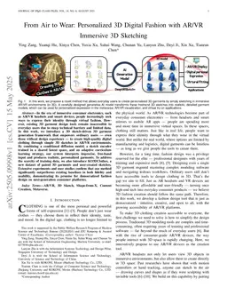 From Air to Wear: Personalized 3D Digital Fashion with AR/VR Immersive 3D Sketching