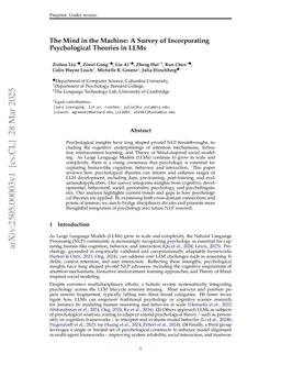 The Mind in the Machine: A Survey of Incorporating Psychological Theories in LLMs