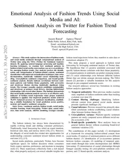 Emotional Analysis of Fashion Trends Using Social Media and AI: Sentiment Analysis on Twitter for Fashion Trend Forecasting