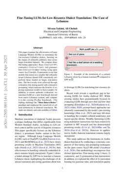 Fine-Tuning LLMs for Low-Resource Dialect Translation: The Case of Lebanese