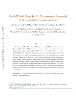 Real-World Gaps in AI Governance Research
