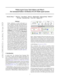 Which Agent Causes Task Failures and When? On Automated Failure Attribution of LLM Multi-Agent Systems