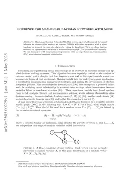 Inference for max-linear Bayesian networks with noise