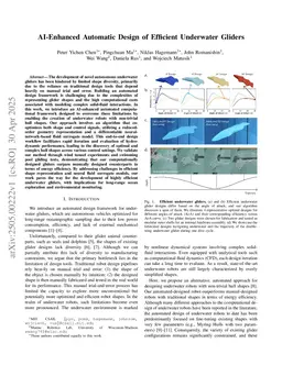 AI-Enhanced Automatic Design of Efficient Underwater Gliders