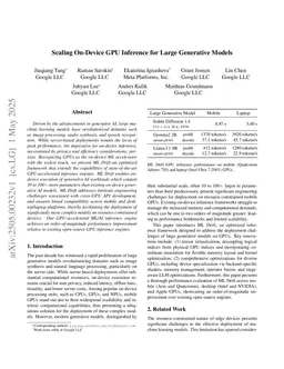 Scaling On-Device GPU Inference for Large Generative Models