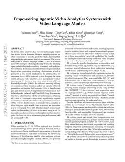 AVA: Towards Agentic Video Analytics with Vision Language Models