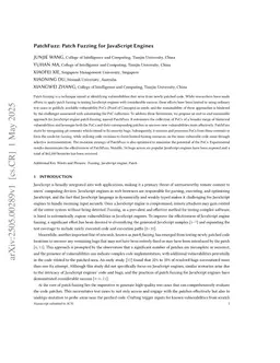 PatchFuzz: Patch Fuzzing for JavaScript Engines