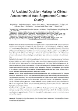 AI-Assisted Decision-Making for Clinical Assessment of Auto-Segmented Contour Quality