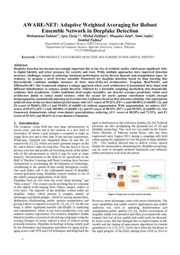 AWARE-NET: Adaptive Weighted Averaging for Robust Ensemble Network in Deepfake Detection