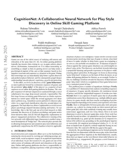 CognitionNet: A Collaborative Neural Network for Play Style Discovery in Online Skill Gaming Platform