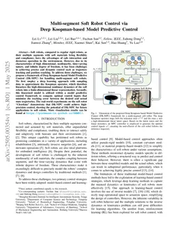 Multi-segment Soft Robot Control via Deep Koopman-based Model Predictive Control