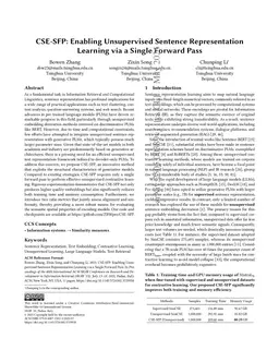CSE-SFP: Enabling Unsupervised Sentence Representation Learning via a Single Forward Pass