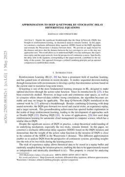 Approximation to Deep Q-Network by Stochastic Delay Differential Equations