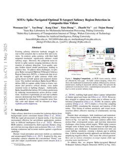 SOTA: Spike-Navigated Optimal TrAnsport Saliency Region Detection in Composite-bias Videos