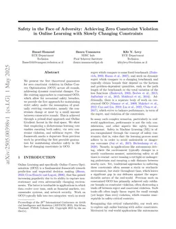 Safety in the Face of Adversity: Achieving Zero Constraint Violation in Online Learning with Slowly Changing Constraints