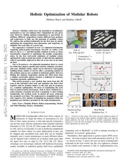 Holistic Optimization of Modular Robots