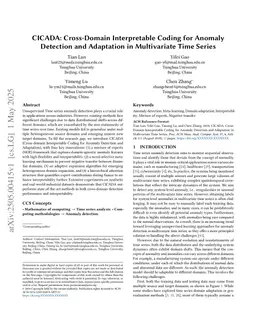 CICADA: Cross-Domain Interpretable Coding for Anomaly Detection and Adaptation in Multivariate Time Series