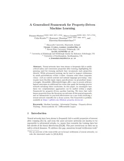 A General Framework for Property-Driven Machine Learning