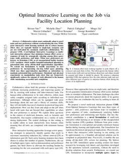 Optimal Interactive Learning on the Job via Facility Location Planning