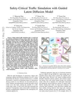 Safety-Critical Traffic Simulation with Guided Latent Diffusion Model