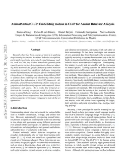 AnimalMotionCLIP: Embedding motion in CLIP for Animal Behavior Analysis