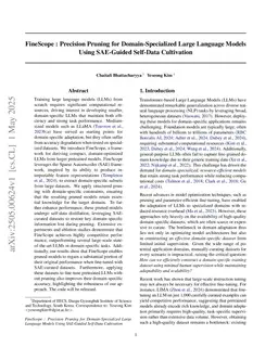 FineScope : Precision Pruning for Domain-Specialized Large Language Models Using SAE-Guided Self-Data Cultivation
