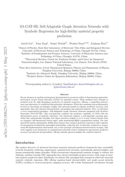 SA-GAT-SR: Self-Adaptable Graph Attention Networks with Symbolic Regression for high-fidelity material property prediction