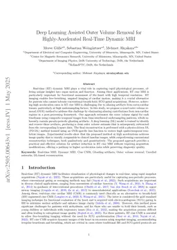 Deep Learning Assisted Outer Volume Removal for Highly-Accelerated Real-Time Dynamic MRI