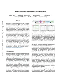 Visual Test-time Scaling for GUI Agent Grounding