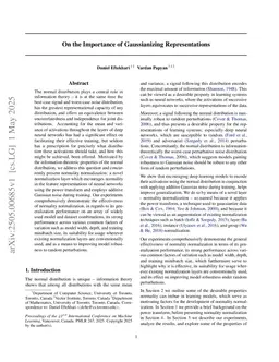 On the Importance of Gaussianizing Representations