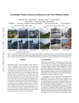Controllable Weather Synthesis and Removal with Video Diffusion Models