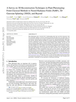A Survey on 3D Reconstruction Techniques in Plant Phenotyping: From Classical Methods to Neural Radiance Fields (NeRF), 3D Gaussian Splatting (3DGS), and Beyond