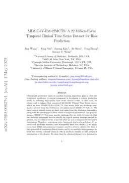 MIMIC-\RNum{4}-Ext-22MCTS: A 22 Millions-Event Temporal Clinical Time-Series Dataset with Relative Timestamp for Risk Prediction